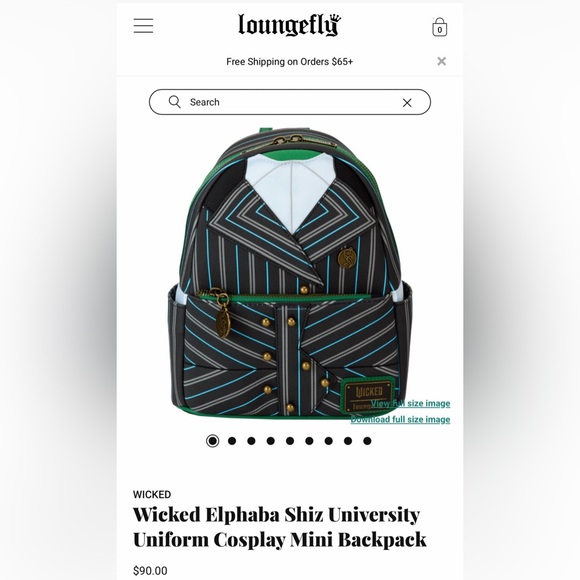 Loungefly Handbags - BRAND NEW Wicked Elphaba Shiz University Uniform Cosplay Mini Backpack